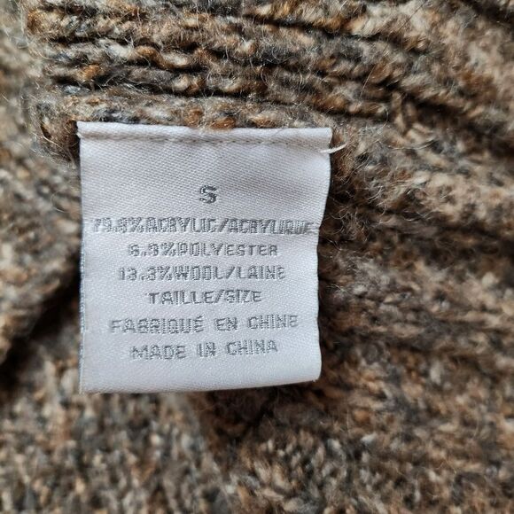 Suzy Shier Brown Cowl Neck Sweater Wool Blend Size Small - Picture 5 of 8